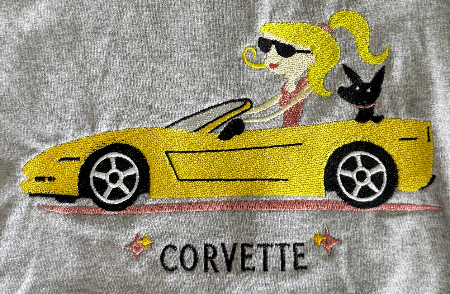 Lady in Corvette